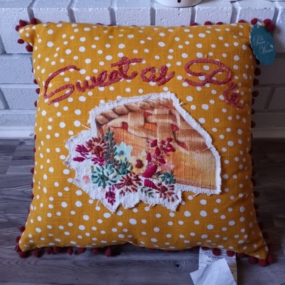 The Pioneer Woman Harvest Sweet as Pie Decorative Throw Pillow 18x18 - Picture 1 of 2